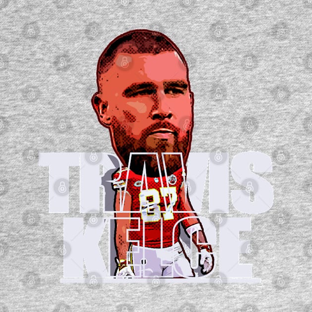 travis kelce cartoony style by jerrysanji